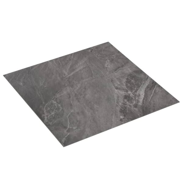 vidaXL Selvklebende gulvplanker 20 stk PVC 1,86 m² svart mønster
