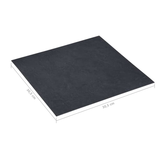 vidaXL Selvklebende gulvplanker 20 stk PVC 1,86 m² svart marmor