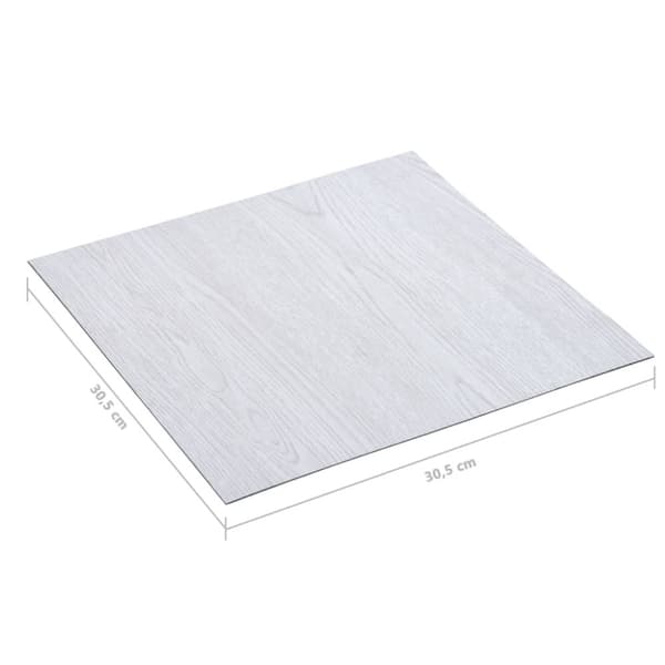 vidaXL Selvklebende gulvplanker 20 stk PVC 1,86 m² hvit