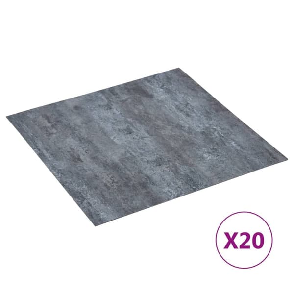 vidaXL Selvklebende gulvplanker 20 stk PVC 1,86 m² grå marmor