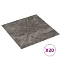 Miniatyrbillede 2 af 8: vidaXL selvklæbende gulvbrædder 20 stk. 1,86 m² PVC sort marmor
