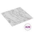 Pikkukuva 2 / 8: vidaXL Itsekiinnittyvä lattialankku 20 kpl PVC 1,86 m² valkea marmori