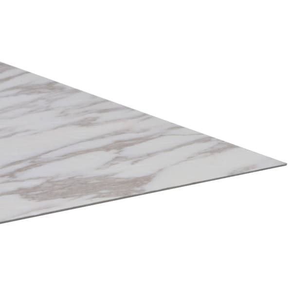 vidaXL Selvklebende gulvplanker 20 stk PVC 1,86 m² hvit marmor