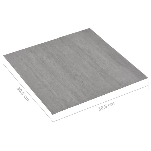 vidaXL Självhäftande golvplankor 20 st PVC 1,86 m² grå ränder