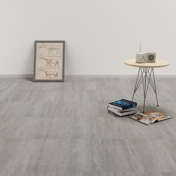 vidaXL Självhäftande golvplankor 20 st PVC 1,86 m² grå ränder