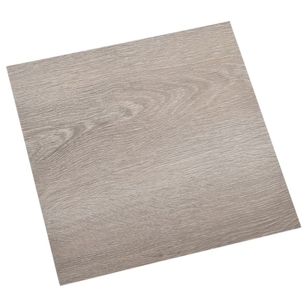 vidaXL Selvklebende gulvplanker 20 stk PVC 1,86 m² gråbrun