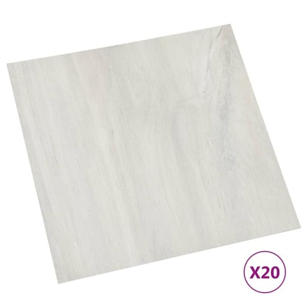vidaXL selvklæbende gulvbrædder 20 stk. 1,86 m² PVC cremefarvet