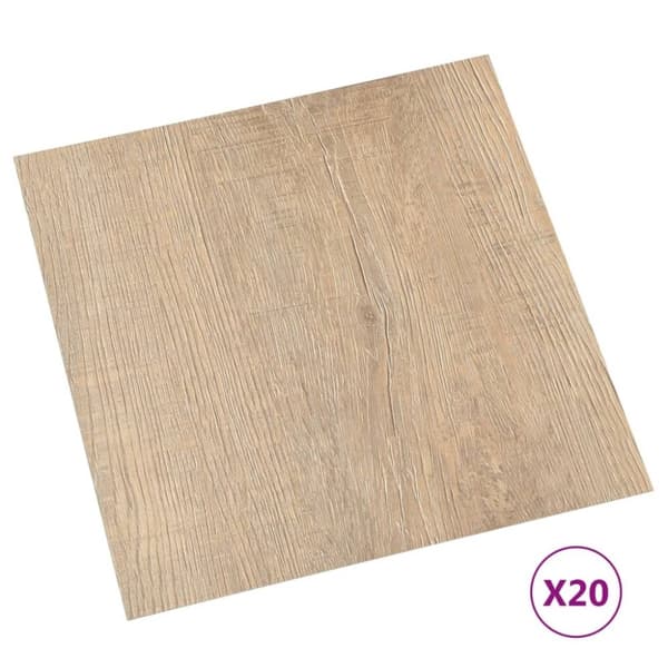 vidaXL Självhäftande golvplankor 20 st PVC 1,86 m² brun