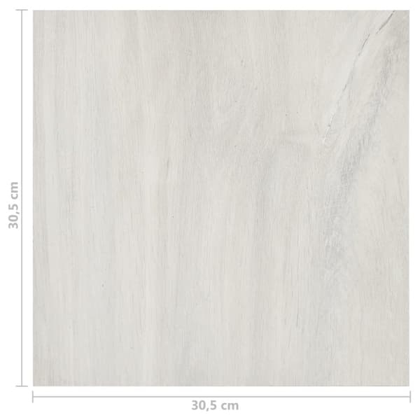 vidaXL Selvklebende gulvplanker 20 stk PVC 1,86 m² kremhvit