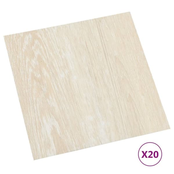 vidaXL Selvklebende gulvplanker 20 stk PVC 1,86 m² beige