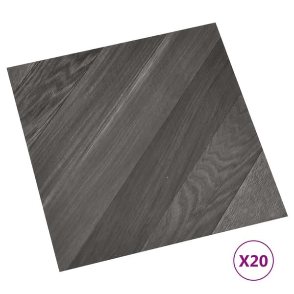 vidaXL Selvklebende gulvplanker 20 stk PVC 1,86 m² grå stripet