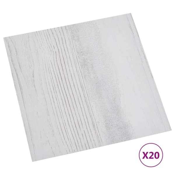 vidaXL Självhäftande golvplankor 20 st PVC 1,86 m² ljusgrå