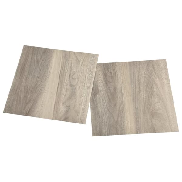 vidaXL Selvklebende gulvplanker 20 stk PVC 1,86 m² gråbrun