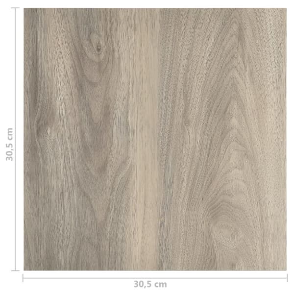 vidaXL Selvklebende gulvplanker 20 stk PVC 1,86 m² gråbrun