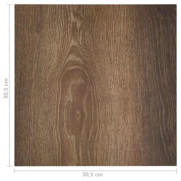 vidaXL Selvklebende gulvplanker 20 stk PVC 1,86 m² brun
