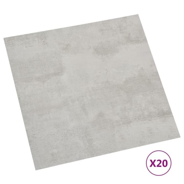 vidaXL Självhäftande golvplankor 20 st PVC 1,86 m² ljusgrå