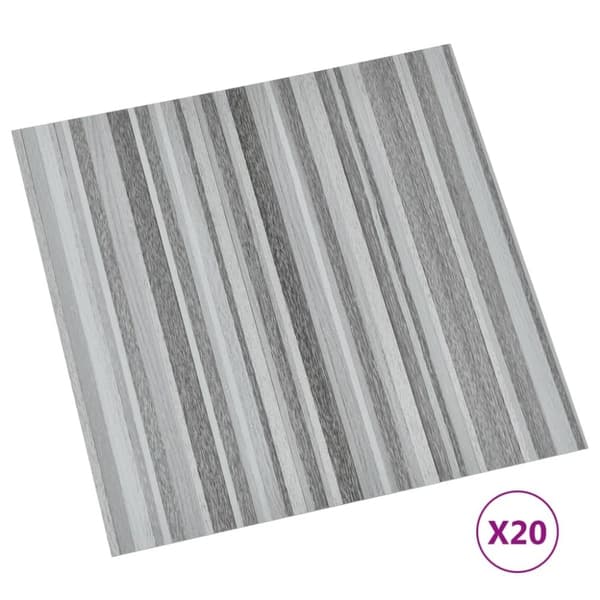 vidaXL Självhäftande golvplankor 20 st PVC 1,86 m² ljusgrå