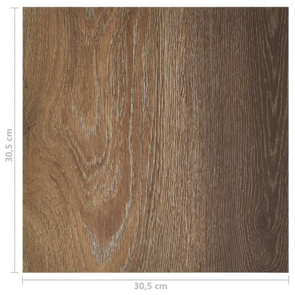 vidaXL Självhäftande golvplankor 20 st PVC 1,86 m² brun