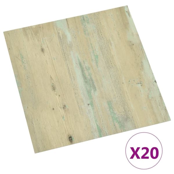 vidaXL Selvklebende gulvplanker 20 stk PVC 1,86 m² lysebrun