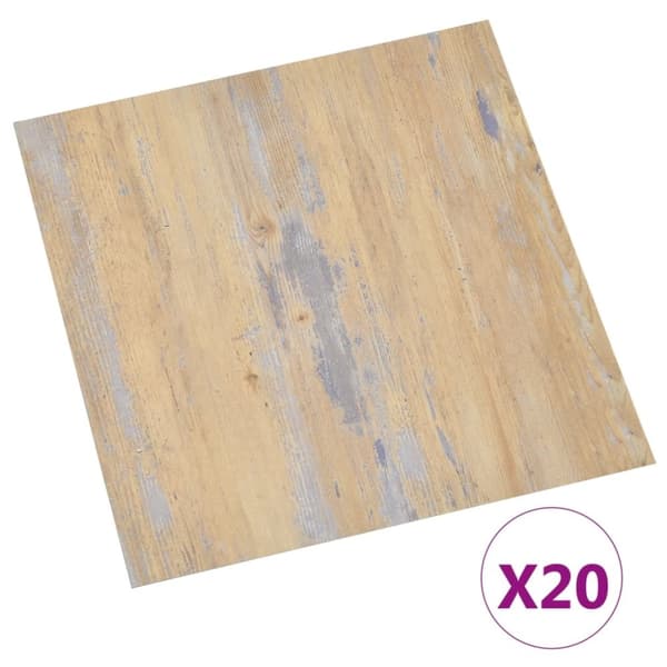 vidaXL Självhäftande golvplankor 20 st PVC 1,86 m² brun