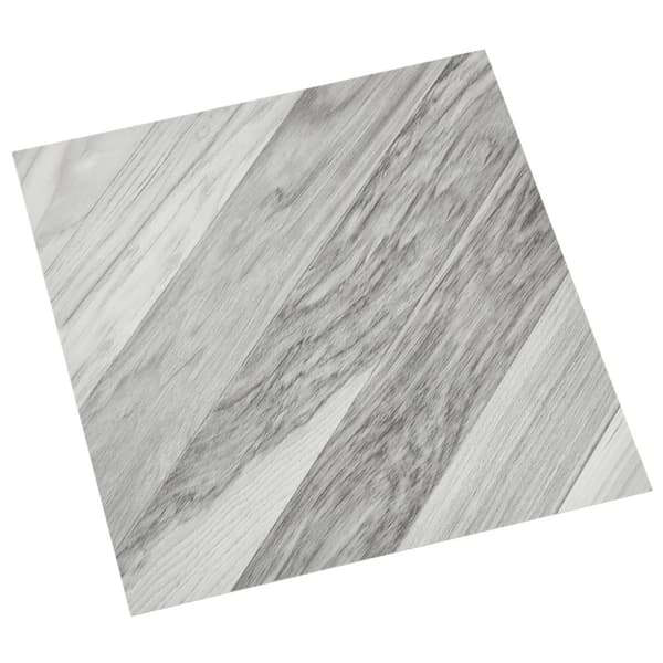 vidaXL Selvklebende gulvplanker 20 stk PVC 1,86 m² grå stripet
