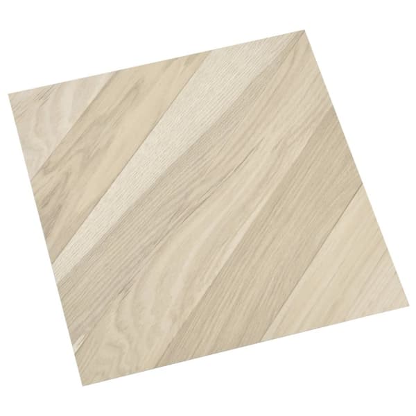 vidaXL Selvklebende gulvplanker 20 stk PVC 1,86 m² beige stripet