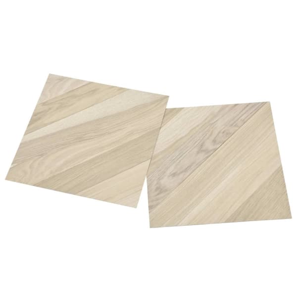 vidaXL Selvklebende gulvplanker 20 stk PVC 1,86 m² beige stripet