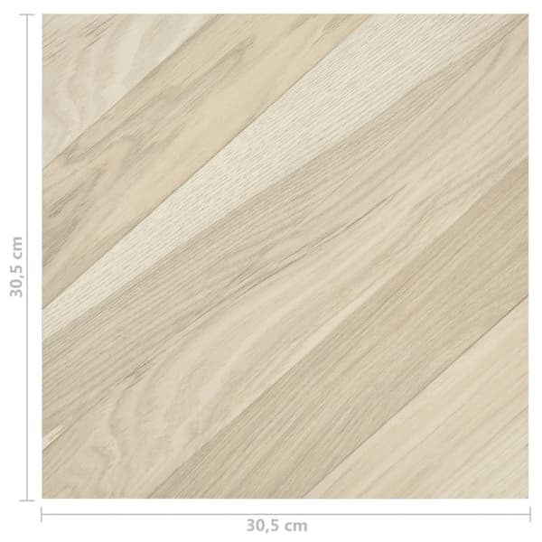 vidaXL Selvklebende gulvplanker 20 stk PVC 1,86 m² beige stripet