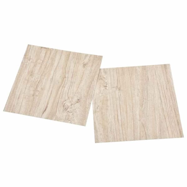 vidaXL Selvklebende gulvplanker 20 stk PVC 1,86 m² lysebrun