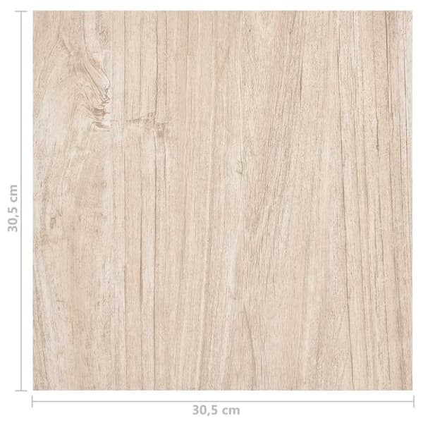 vidaXL Selvklebende gulvplanker 20 stk PVC 1,86 m² lysebrun