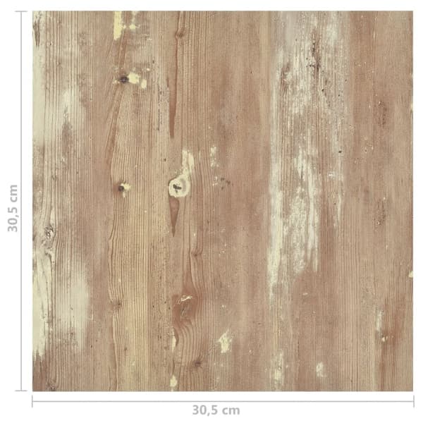 vidaXL Selvklebende gulvplanker 20 stk PVC 1,86 m² brun