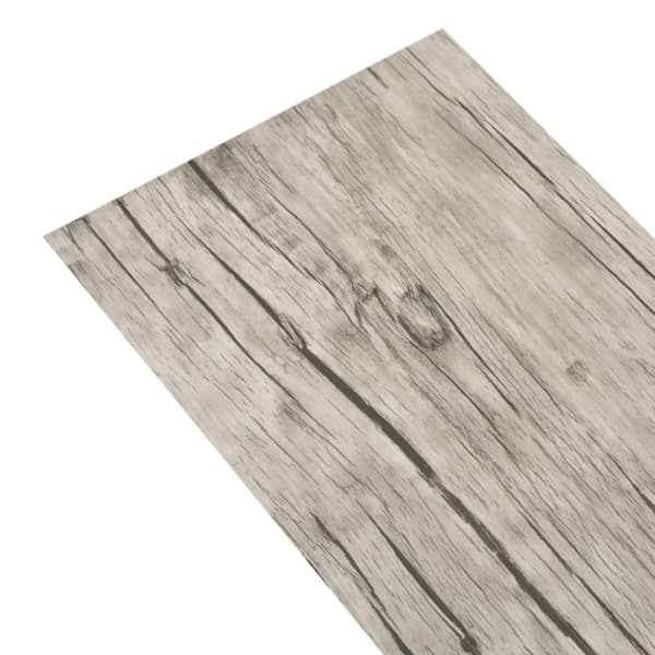 vidaXL Selvklebende PVC gulvplanker 5,21 m² 2 mm vasket eik