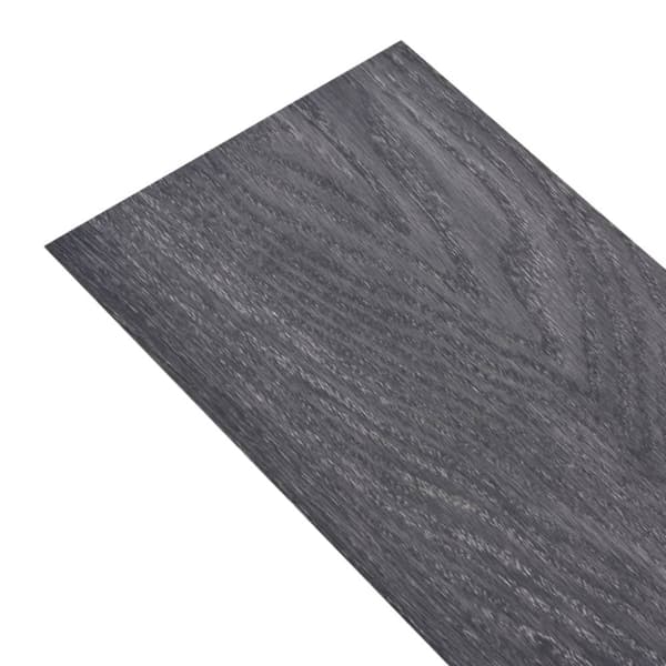 vidaXL selvklæbende PVC-gulvplanker 5,21 m² 2 mm sort og hvid