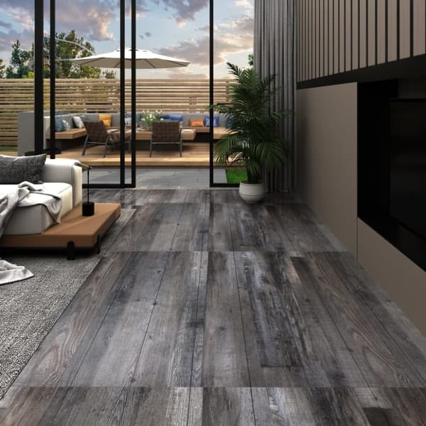 vidaXL Selvklebende PVC-gulvplanker 5,21 m² 2 mm industrielt tre
