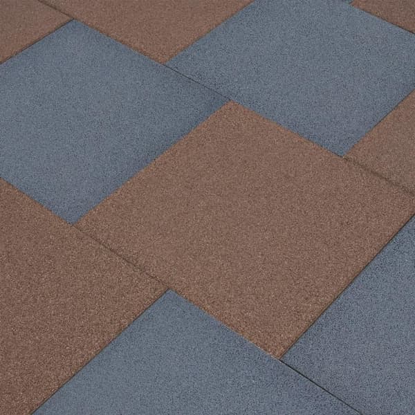 vidaXL Kaatumissuojalevyt 18 kpl kumi 50x50x3 cm harmaa
