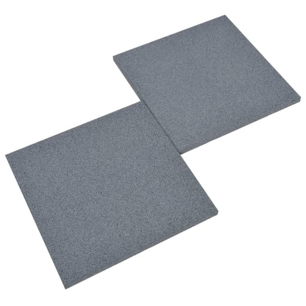 vidaXL Fallunderlag 12 stk gummi 50x50x3 cm grå