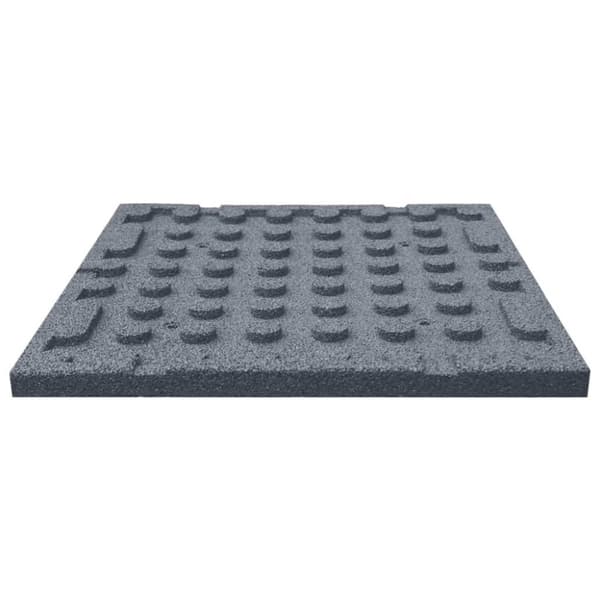 vidaXL Fallunderlag 12 stk gummi 50x50x3 cm grå