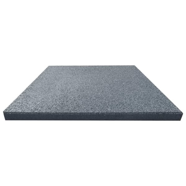 vidaXL Fallunderlag 12 stk gummi 50x50x3 cm grå