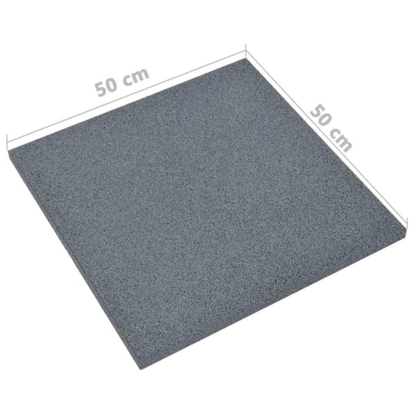 vidaXL Fallunderlag 12 stk gummi 50x50x3 cm grå