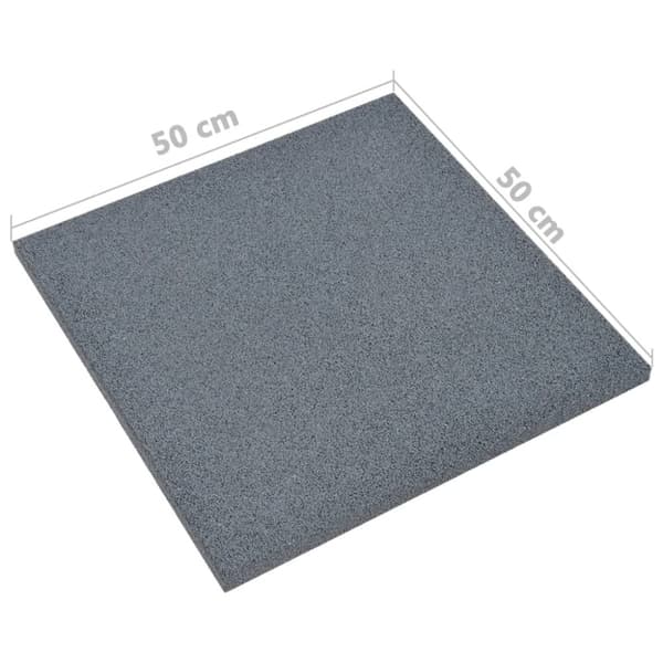 vidaXL Fallunderlag 12 stk gummi 50x50x3 cm grå