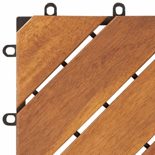 vidaXL Terassilaatat 30 kpl ruskea 30x30 cm täysi akasiapuu