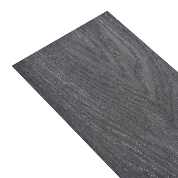 vidaXL selvklæbende gulvbrædder 2,51 m² 2 mm PVC sort og hvid