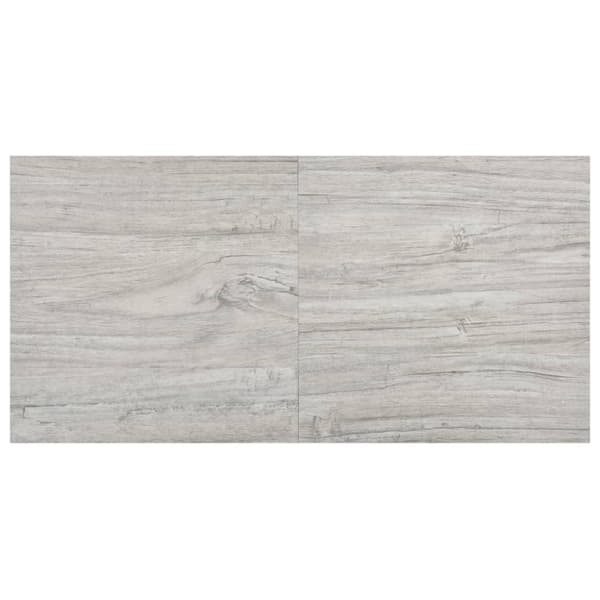 vidaXL Selvklebende gulvplanker 55 stk PVC 5,11 m² lysegrå