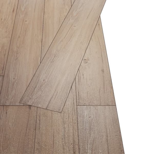 vidaXL Selvklebende PVC gulvplanker 2,51 m² 2 mm eikebrun
