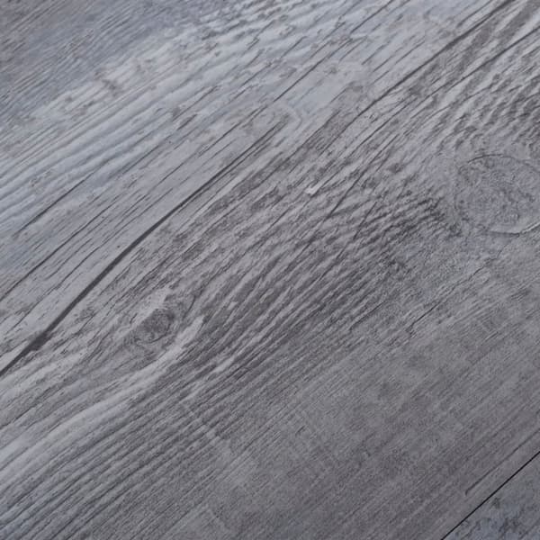 vidaXL Selvklebende PVC gulvplanker 2,51 m² 2 mm matt tregrå