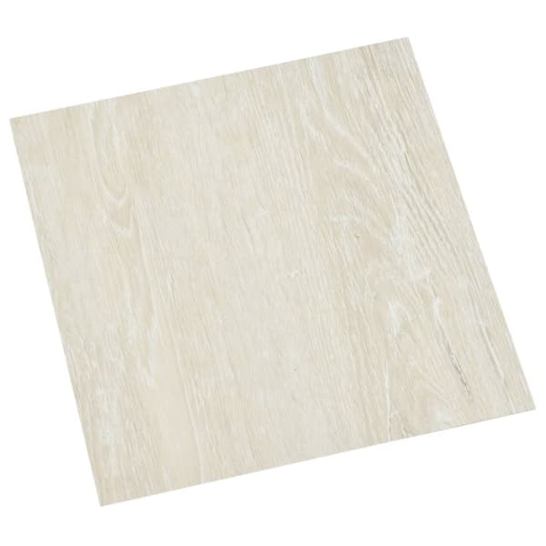 vidaXL Selvklebende gulvplanker 55 stk PVC 5,11 m² kremhvit