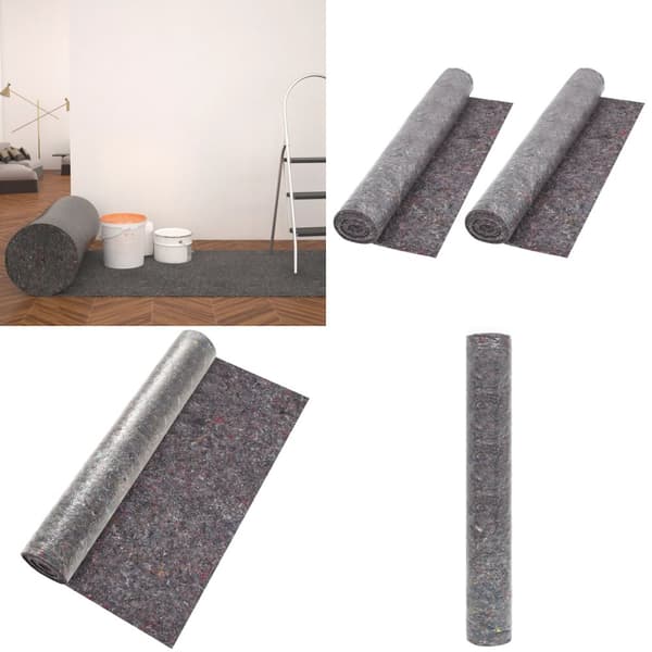 Skridsikker maleruld 2 stk. 50 m 180 g/m² grå - Maleruld - Beskyttelsesuld - Home & Living