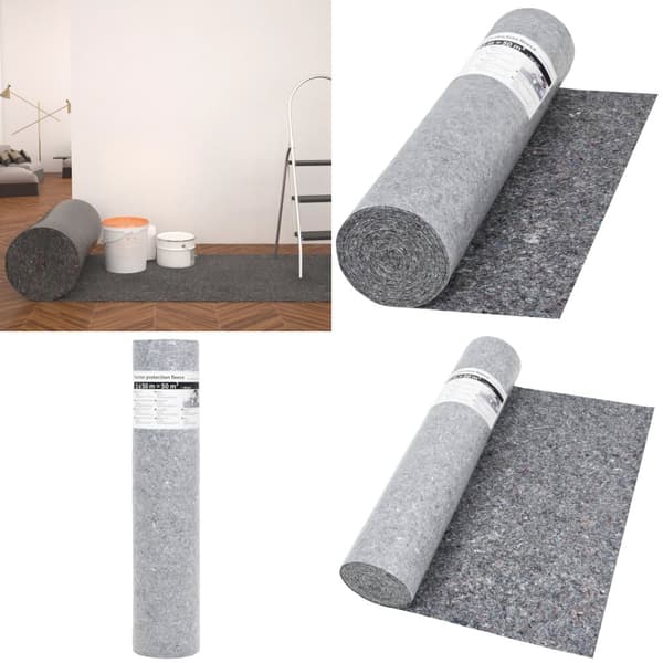Målarmatta halkfri 50 m 280 g/m² grå - Målarmatta - Målarmattor - Home & Living