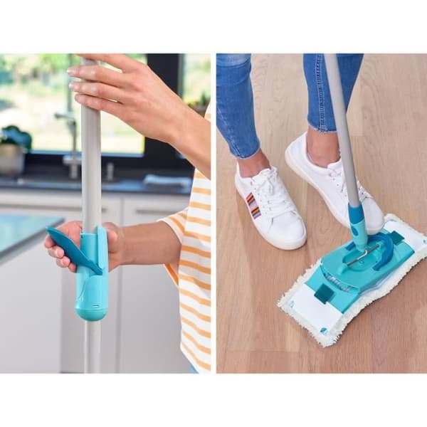 LEIFHEIT Clean Twist M Ergo 52120 Golvrengöringsset - Golvmopp med 33 cm lock och hink med lätt roterande snurr