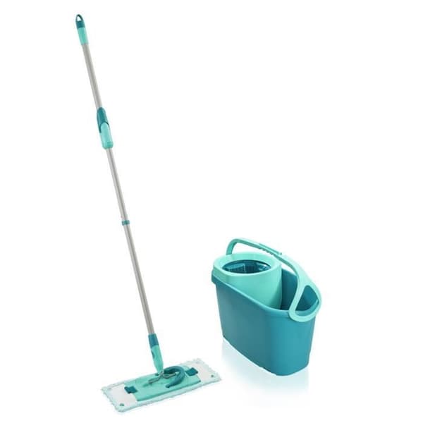 LEIFHEIT Clean Twist M Ergo 52120 Golvrengöringsset - Golvmopp med 33 cm lock och hink med lätt roterande snurr